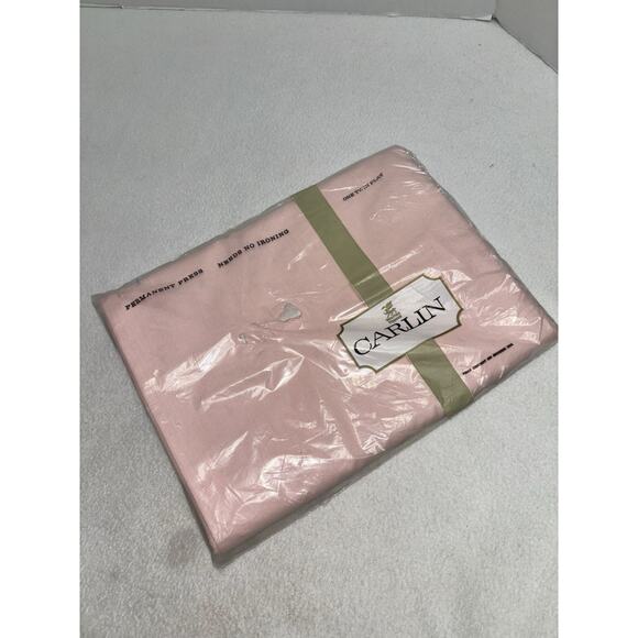 VTG Carlin West Point Pepperell Pink Twin Flat Sheet No Iron New Old Stock USA - Picture 2 of 7